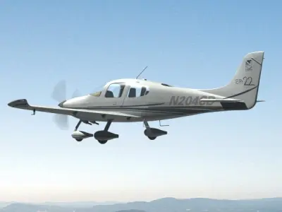 Cirrus SR22 Airplane 3D model