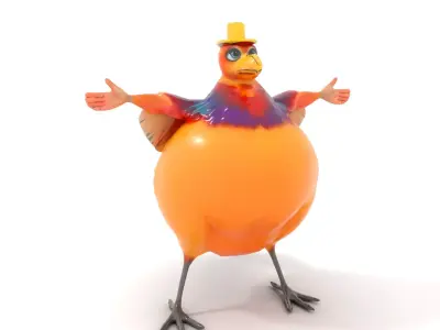 Cheery Feathered Bird model pack Low-poly 3D model