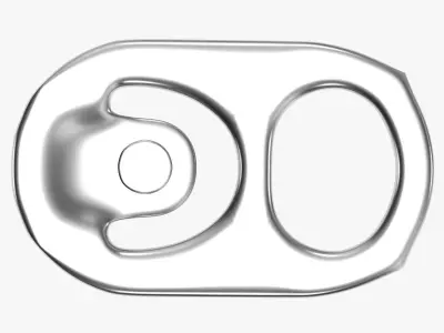 Metal Soda Can Tab 3D model
