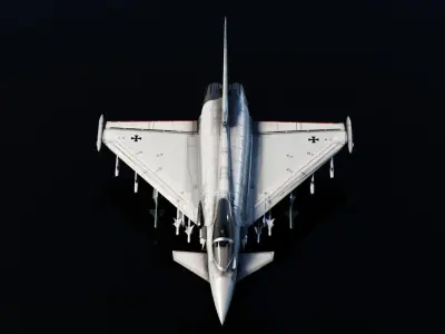 Eurofighter Typhoon EF-2000 Low-poly 3D model