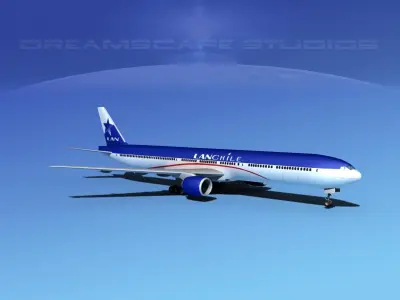 Boeing 777-300 Lan Chile 3D model