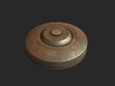 Anti-Tank Land Mine MK-7 Low-poly 3D model