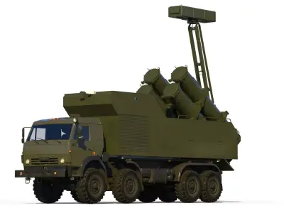 Rubezh-ME Coastal defense missile system 3D model