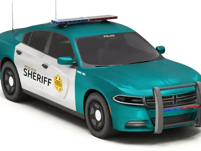 Police-Car police car Free low-poly 3D model