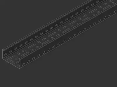 Cable Tray 100mm x 3000mm TYPE2 3D model
