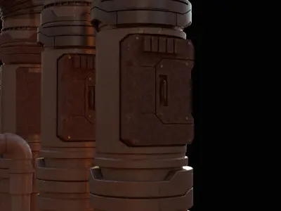 Industrial parts 3D model