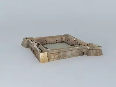 CASTLE-FORTRESS SANTA POLA Free 3D model