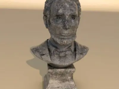 Abraham Lincoln stone bust 3D model