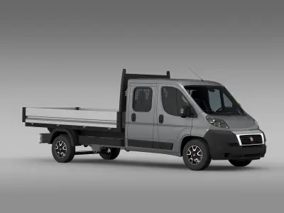 Fiat Ducato Crew Cab Truck 2009 2014 3D model