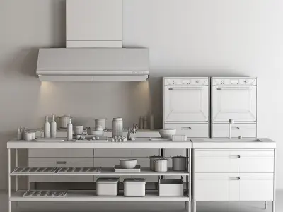 Washing and cooking elements 3D model