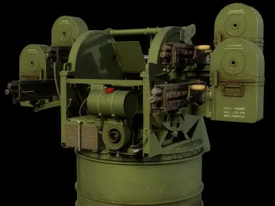 M45 Quadmount Low-poly 3D model