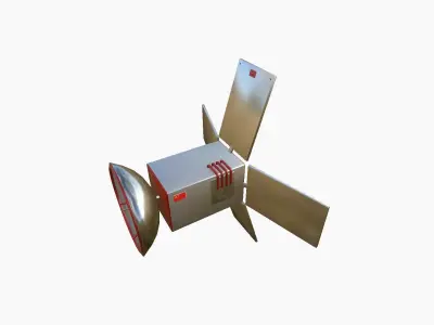 Satellite G10 China - SciFi Space Design Low-poly 3D model