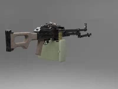 PKM LMG Low-poly 3D model