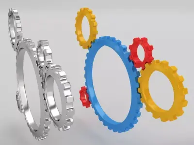 Mechanical gears 3d model 3D model