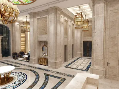 The Hotel Lobby 10 3D model