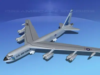 Boeing B-52C Stratofortress V07 3D model