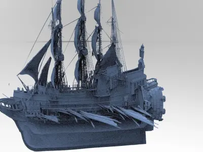 2 Airship Designs Scifi and Queens 3D model