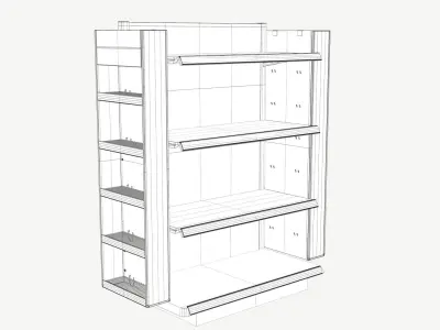 Retail End Stand Low-poly 3D model