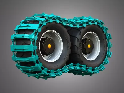 Tires with Tracks 3D model