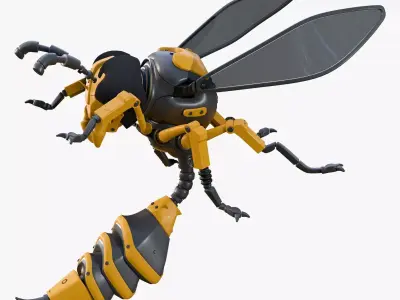 Wasp Robot SciFi Drone M1 3D model