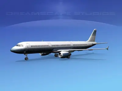 Airbus A321 Corporate 4 3D model
