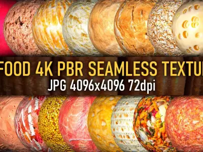 70 food groceries PBR photo seamless 4k textures Texture