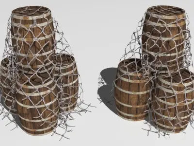 fish net  Low-poly 3D model