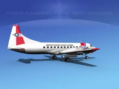 Convair C-131 US Coast Guard 3D model