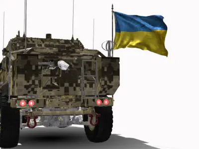 THUNDER A1 4X4 UCRANIA Low-poly 3D model