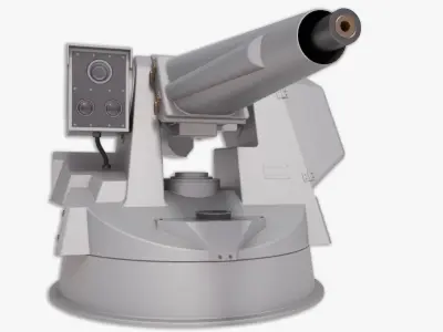 Hitrole naval gun 3D model