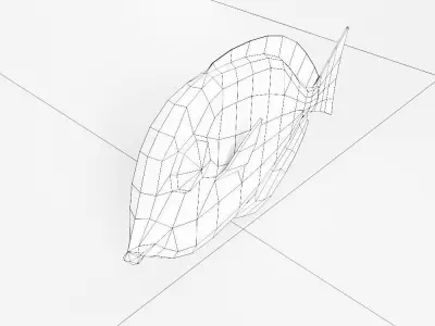 Ambly Fish low poly 3d model  Low-poly 3D model