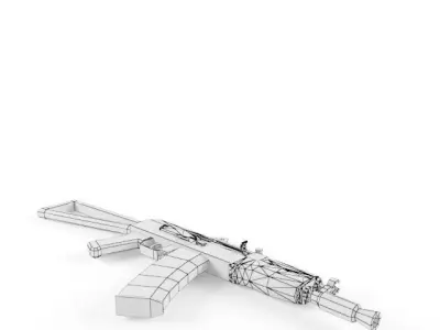 AKC 74 Low-poly 3D model