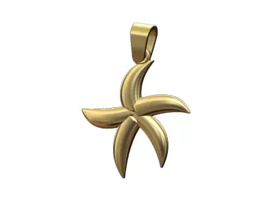 Simple starfish pendant charm 3D print model