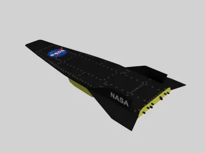 NASA X-43A HYPER X Low-poly 3D model