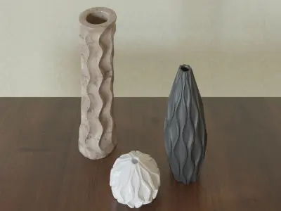 Vases Wave Free 3D model