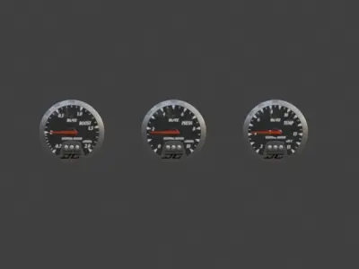 Blitz Racing Meter DC Gauges 3D model