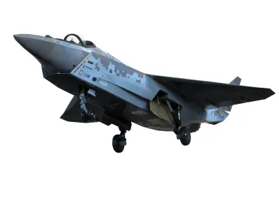 Sukhoi checkmate T-75 LTS Low-poly 3D model