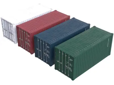 Cargo Container 2B Low-poly 3D model