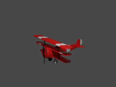 Red Baron Free low-poly 3D model