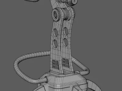 Sci-fi Damaged chair Low-poly 3D model