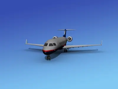 Canadair CRJ200 United Express 3D model