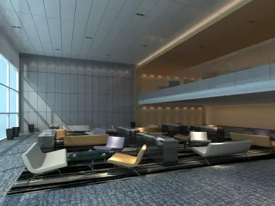 Lounge Hall Free 3D model
