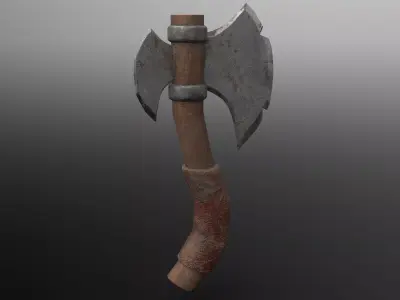 Realistic Axe Low-poly 3D model purchase