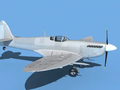 Supermarine Spitfire Mk VIIIb V00 3D model