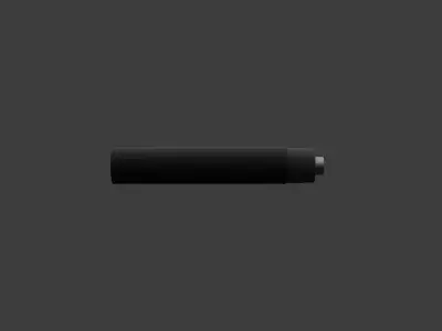 Game Ready 9mm Pistol Suppressor PBR Low Poly Low-poly 3D model