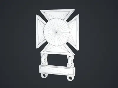 Marksmanship Sharpshooter Badge Low-poly 3D model
