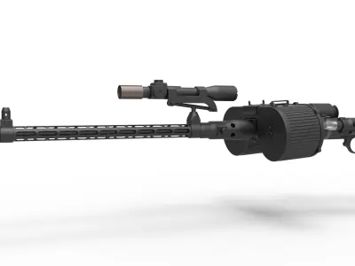 Stormtrooper Blaster RT-97C from the movie Star Wars 3D model