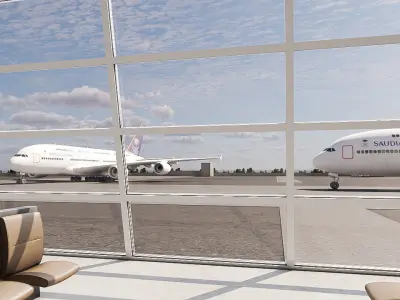 Airport Low-poly 3D model