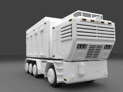 Sci-fi Military Truck 001 3D model