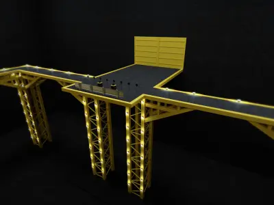 Tug Of War Squid Game Level Low-poly 3D model